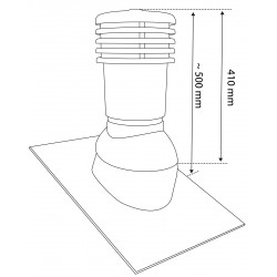 VENTOS Ventiliacinis kaminėlis apšiltintas