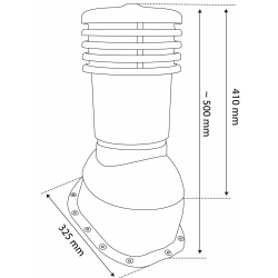 Eurovent VENTOS X F22 ventiliacinis kaminėlis d150 mm