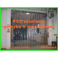Rifliuota PVC juosta 300 mm